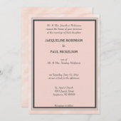 Romantic Blush Grey Waterverf Kaart (Voorkant / Achterkant)