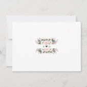 Romantic Blush Ivory Flowers Weddenschap Save The Date (Achterkant)