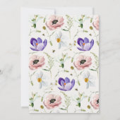 Romantic Blush & Lavender Floral Wedding Kaart (Achterkant)