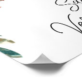 Romantic Blush Mauve Weddenschap Welkom Poster (Hoek)