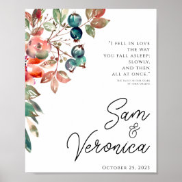 Romantic Blush Mauve Weddenschap Welkom Poster