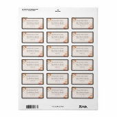 Romantic Blush Painted Floral Wedding Etiket (Full Sheet)