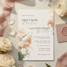 Romantic Blush Painted Floral Wedding