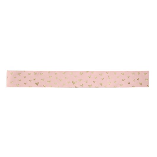 Romantic Blush Pink Gold Love Hearts #FFCEC7 Lint (Voorkant)