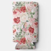Romantic Blush Pink Red Roses Floral (Achterkant)