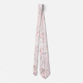 Romantic Blush Pink Secret Garden Roos Weddenschap Stropdas (Achterkant)