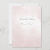 Romantic Blush Pink Secret Garden Rozen 2 Weddensc Kaart (Achterkant)