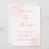 🌸 Romantic Blush Pink Wedding Invitation (Devant)