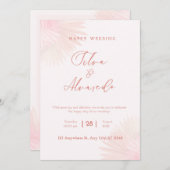 🌸 Romantic Blush Pink Wedding Invitation (Devant / Derrière)