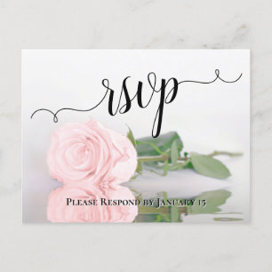 Romantic Blush roze reflecterende Roos bruiloft RS Briefkaart