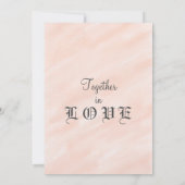 Romantic Blush Waterverf Wash Wedding Invitations Kaart (Achterkant)