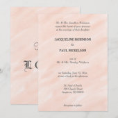 Romantic Blush Waterverf Wash Wedding Invitations Kaart (Voorkant / Achterkant)