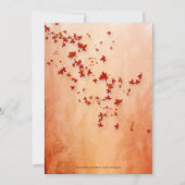 Romantic Boho Chic Autumn Wedding Uitnodiging (Achterkant)