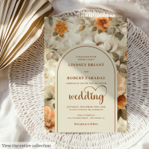 Romantic Boho Earthy Colors Ivory Sage Flower 