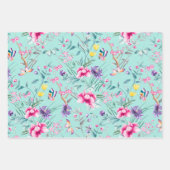 Romantic Boho Floral Print Inpakpapier Vel (Voorkant 2)