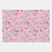 Romantic Boho Floral Print Inpakpapier Vel (Voorkant)
