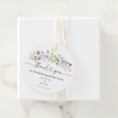 Romantic Boho Garden Wildflower Thank You Bedankjes Labels (In situ)