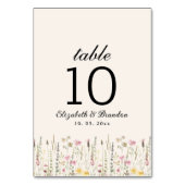 Romantic Boho Wedding with Wildflowers Kaart (Achterkant)