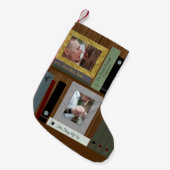 Romantic Book Lover Book Shelf Personalized Kleine Kerstsok (Voorkant (Hangend))