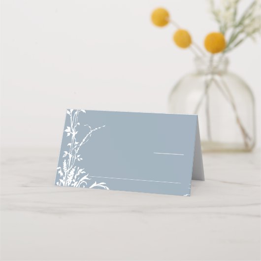 Romantic Botanical Garden Dusty Blue Wedding (Voorkant)