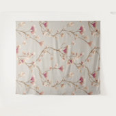 Romantic Botanical Wall Tapestry – Heart Blossom Wandkleed (Voorkant (horizontaal))