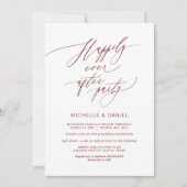 Romantic Bourgogne Script, weddenschap Kaart (Voorkant)