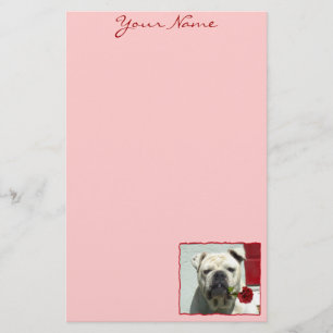 Romantic Bulldog briefpapier