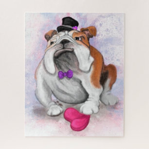 Romantic Bulldog Jigzaag Puzzle - Funny Legpuzzel