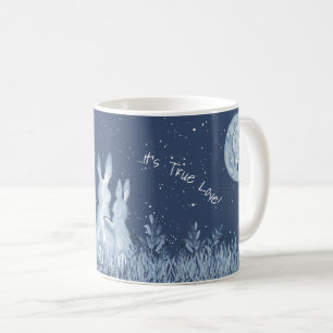 Romantic Bunny Love Blue Moon personaliseren Koffiemok