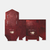 Romantic Burgundy Blush Pink Floral Rustic Wedding Bedankdoosjes (Uitgevouwen)