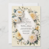 Romantic Butter Yellow Garden Wedding Invitation (Devant)
