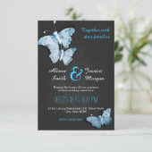 Romantic Butterflies wedding invitation (Debout devant)