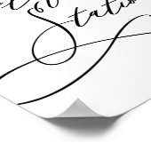 Romantic Calligraphy Flourish Selfie Station Sign. Poster (Hoek)