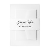 Romantic Calligraphy | Flourish Wedding Uitnodigingen Wikkel (Voorkant Voorbeeld)