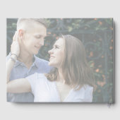 Romantic Calligraphy Monogram Photo Weddenschap Gastenboek (Achterkant)