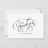 Romantic Calligraphy Script Weddenschap Hartelijk  Bedankkaart (Voorkant)