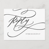 Romantic Calligraphy Song Request RSVP Briefkaart (Voorkant)