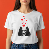 Romantic Cat Lover T-Shirt | Valentine's Day Gift 