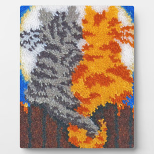 Romantic Cats Latch Hook Fotoplaat