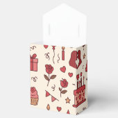 Romantic Celebration Doodle Pattern Bedankdoosjes (Geopend)