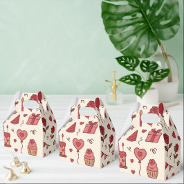 Romantic Celebration Doodle Pattern Bedankdoosjes