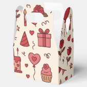 Romantic Celebration Doodle Pattern Bedankdoosjes (Geopend)
