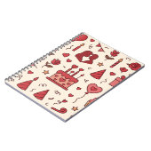 Romantic Celebration Doodle Pattern Notitieboek (Linkerzijde)