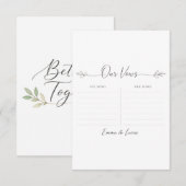 Romantic Ceremony Quote Template Informatiekaartje (Voorkant / Achterkant)