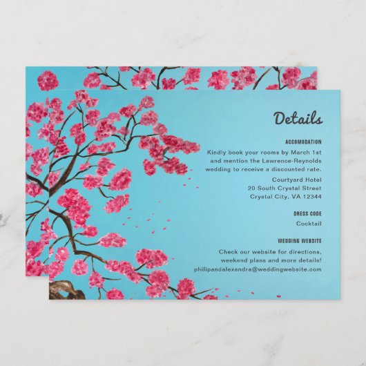 Romantic Cherry Blossoms Détails Carte de boîtier (Devant / Derrière)