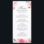 Romantic Chic Floral Mariage Menu Modèle<br><div class="desc">Romantic Chic Floral Mariage Modèle de menu. (1) Pour plus de personnalisation,  cliquez sur le lien "customiser plus loin" et utilisez notre outil de conception pour modifier ce modèle. (2) Si vous avez besoin d'aide ou d'articles correspondants,  veuillez me contacter.</div>
