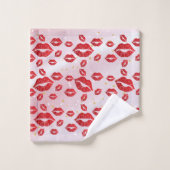 Romantic chic luxe red lips bad handdoek (Wasdoekje)