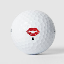 Romantic chic luxe red lips golfballen