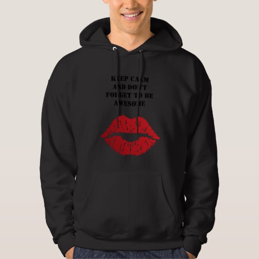 Romantic chic luxe red lips hoodie (Voorkant)