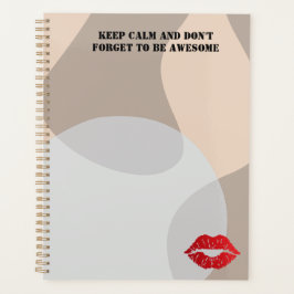Romantic chic luxe red lips planner